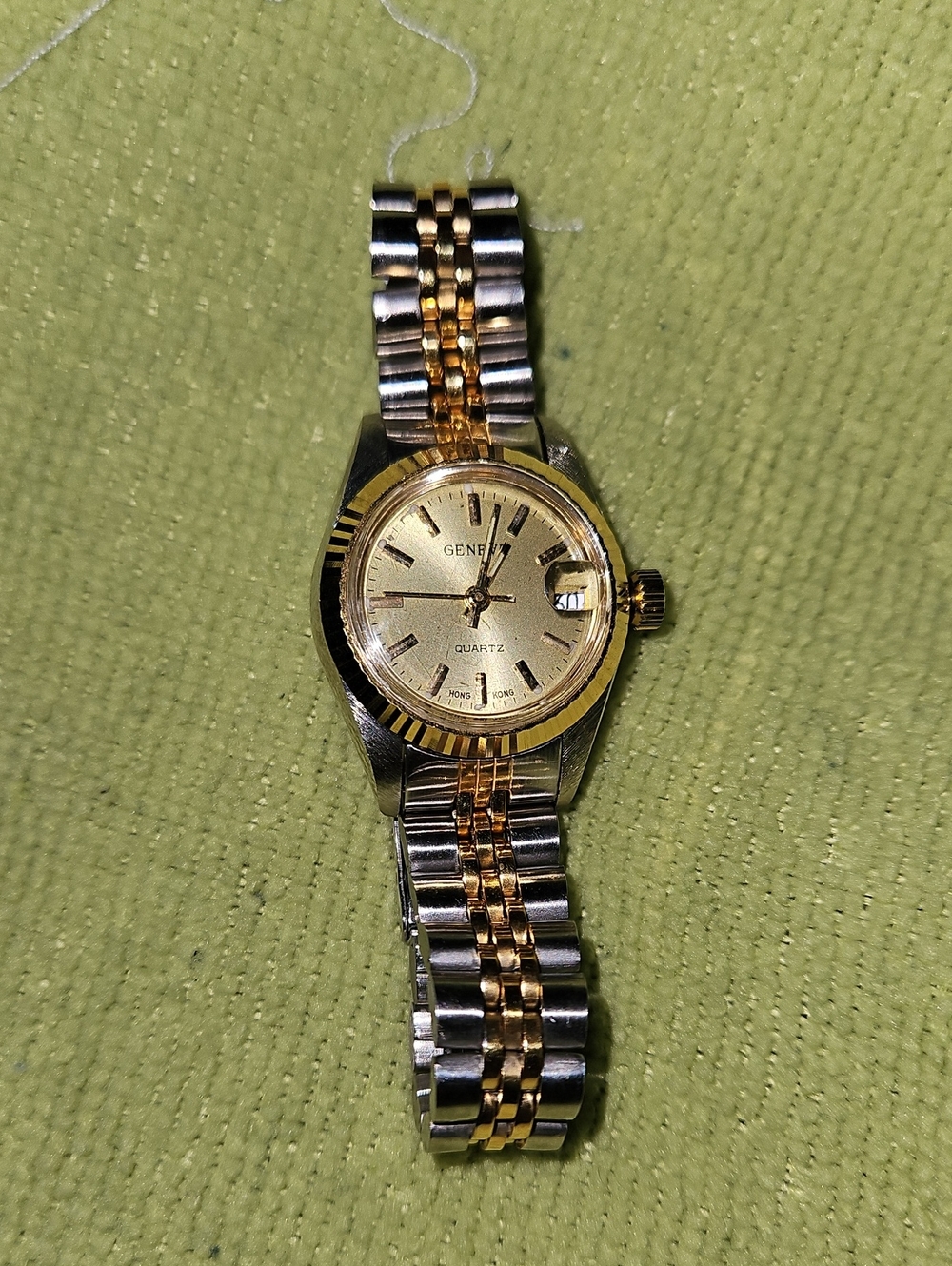 GENEVA Two-Tone Ladies Quartz Watch - Gold & Silver